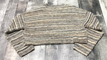 Load image into Gallery viewer, Garage brown/cream knit crop sweater - Hers size XS
