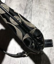 Load image into Gallery viewer, Coach black/grey wristlet small bag
