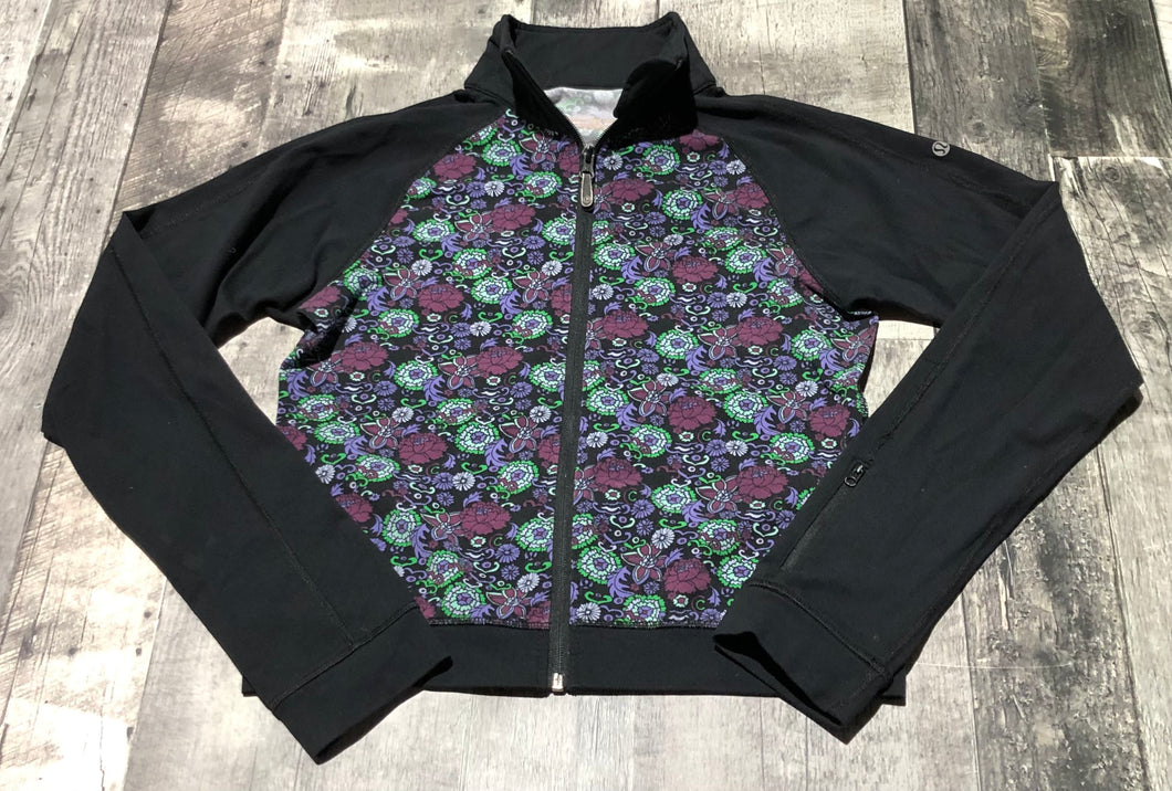 lululemon black/purple/green zip up sweater - Hers size approx S