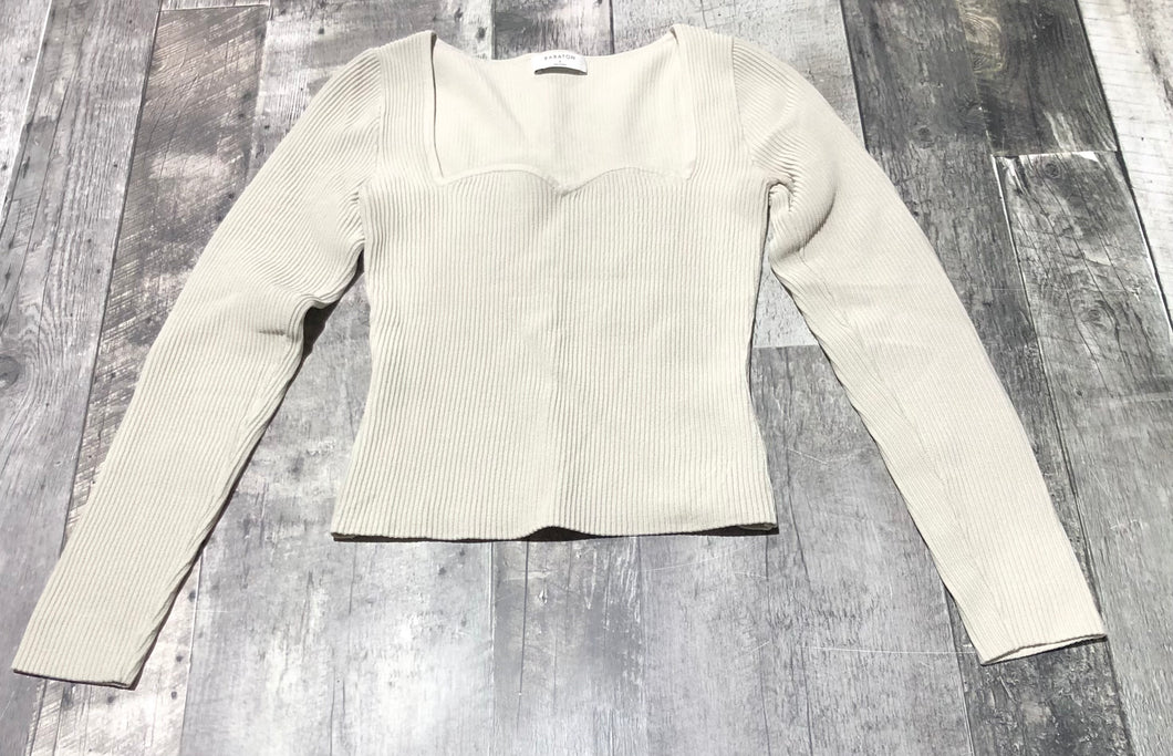 Babaton cream long sleeve ribbed top - Hers size S