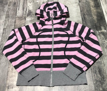 Load image into Gallery viewer, lululemon pink/black zip up hoodie - Hers size 10
