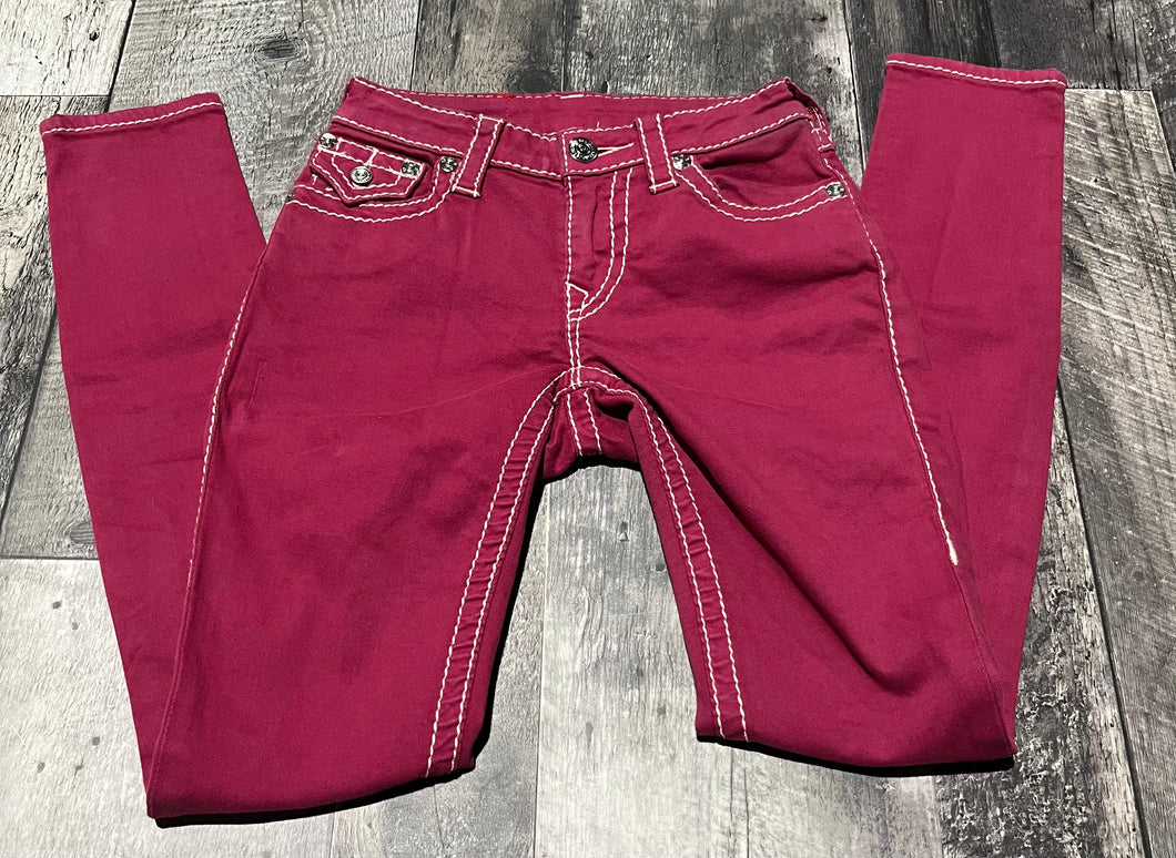 True Religion pink low rise jeans - Hers size 24
