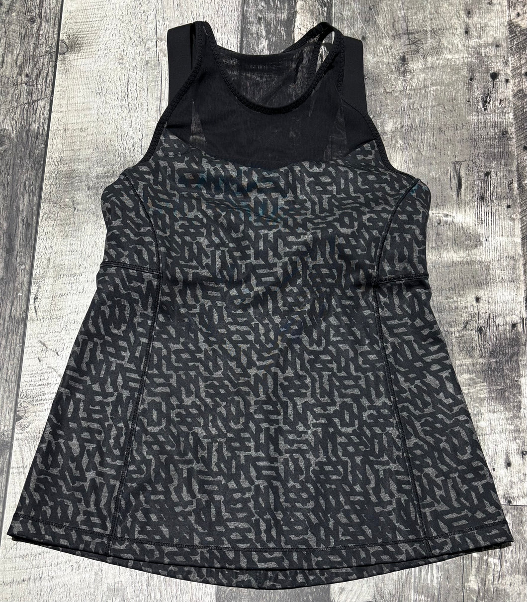 lululemon grey/blacl tank top - Hers size 6