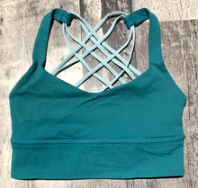 Load image into Gallery viewer, lululemon teal/turquoise sports bra - Hers size 4
