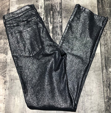 Load image into Gallery viewer, GAP navy/silver glitter high rise 90’s straight pants - Hers size 29 Tall
