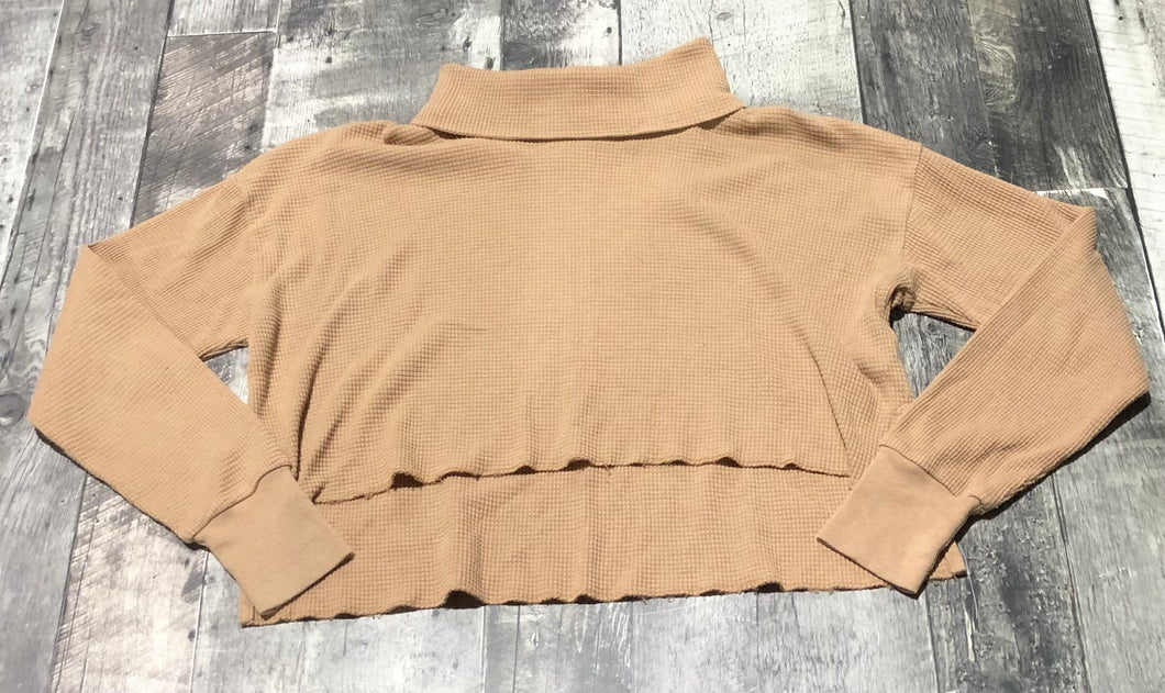 TNA light brown cropped long sleeve - Hers size S