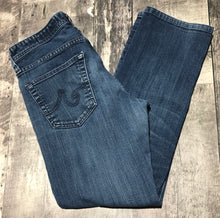 Load image into Gallery viewer, AG blue mid rise slim straight- His 32
