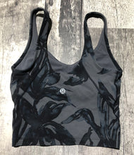 Load image into Gallery viewer, lululemon black/grey/dark blue sports bra tank top - Hers size 0
