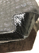 Load image into Gallery viewer, Kate Spade black/glitter blue large purse
