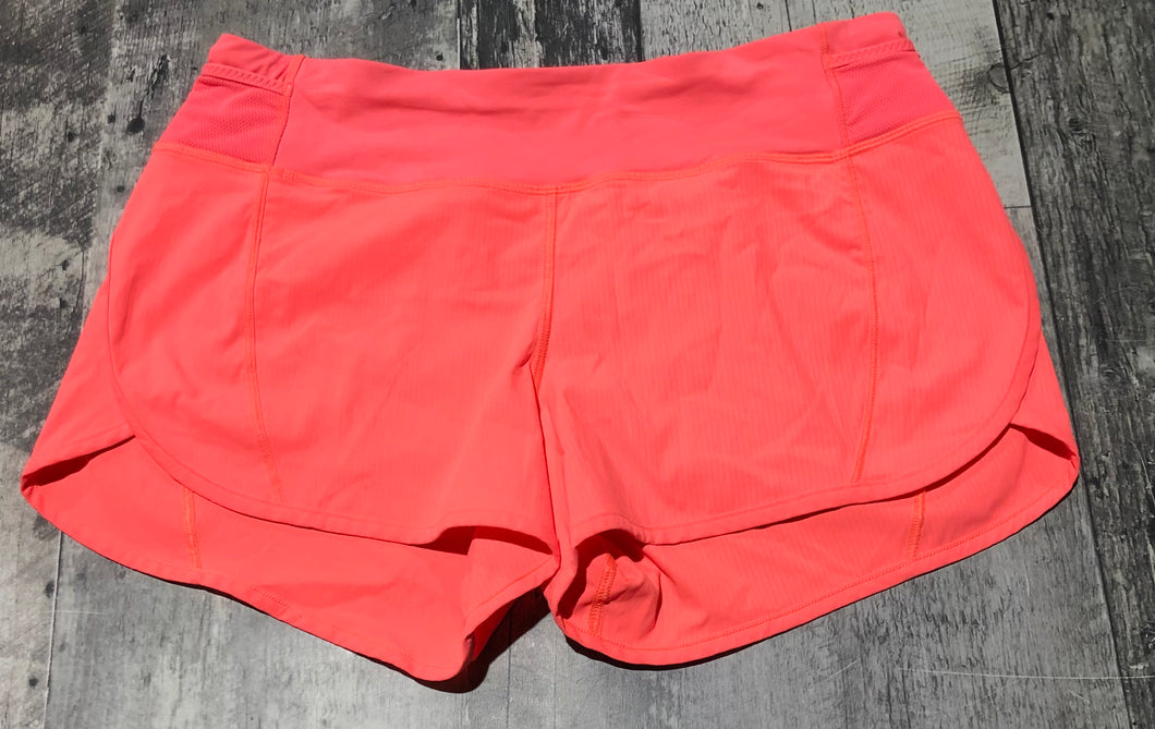 lululemon neon orange athletic shorts - Hers size 8