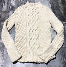 Load image into Gallery viewer, GAP cream 100% cotton knit sweater - Hers size L
