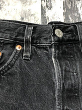 Load image into Gallery viewer, Levi’s black high rise denim shorts - Hers size 26
