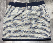 Load image into Gallery viewer, White House Black Market navy/white blazer and skirt - Hers top size 16 skirt size 14
