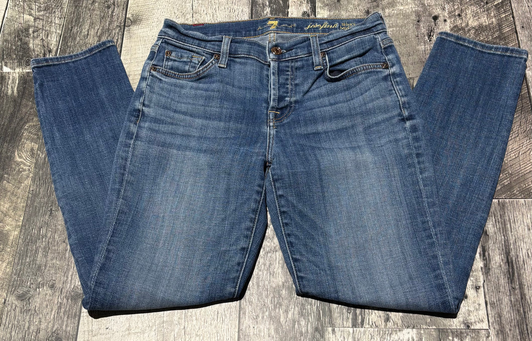 7 for all mankind blue low rise skinny jeans - Hers size 24