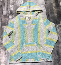Load image into Gallery viewer, TNA blue/grey/yellow knit sweater - Hers size XS
