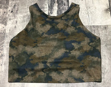 Load image into Gallery viewer, Athleta green/navy sports bra - Hers size L
