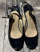 Load image into Gallery viewer, Michael Kors navy wedge - Hers size 6.5

