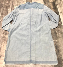 Load image into Gallery viewer, Caslon blue button up shirt dress - Hers size L
