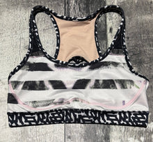 Load image into Gallery viewer, lululemon white/pink/black sports bra - Hers size approx S
