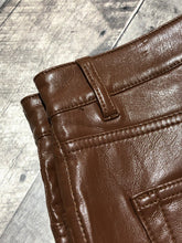 Load image into Gallery viewer, Wilfred brown high rise fake leather pants - Hers size 4
