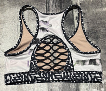 Load image into Gallery viewer, lululemon white/pink/black sports bra - Hers size approx S
