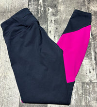 Load image into Gallery viewer, Athleta navy/pink crop leggings - Hers size XS
