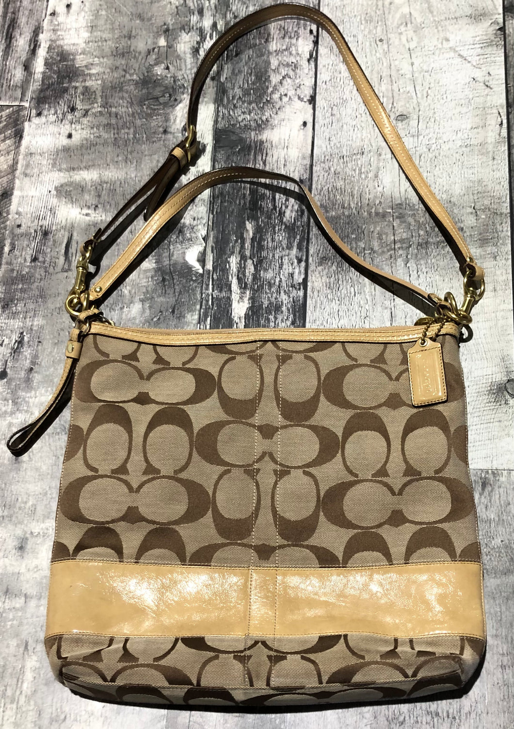 Coach brown/tan large purse