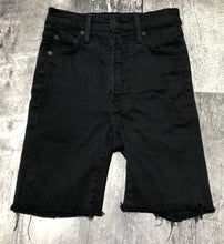 Load image into Gallery viewer, Denim Forum black bike denim shorts - Hers size 23
