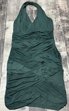 Load image into Gallery viewer, Halston Heritage dark green halter dress - Hers size L
