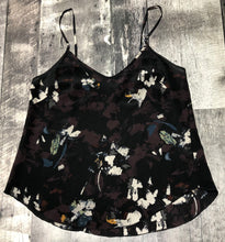 Load image into Gallery viewer, Wilfred black/cream/burgundy 100% silk tank top blouse - Hers size S
