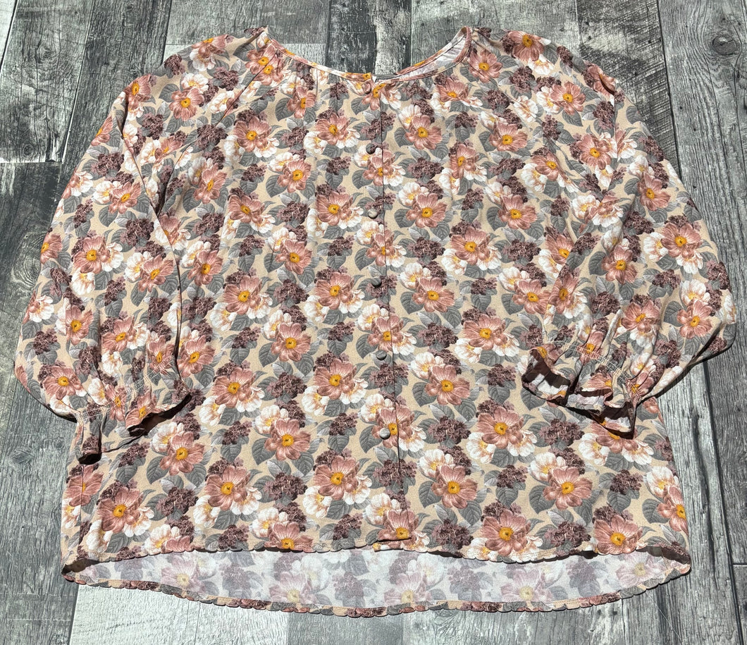 Wilfred pink/floral long sleeve blouse - Hers size L