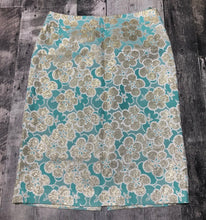 Load image into Gallery viewer, Banana Republic turquoise/gold skirt - Hers size 8
