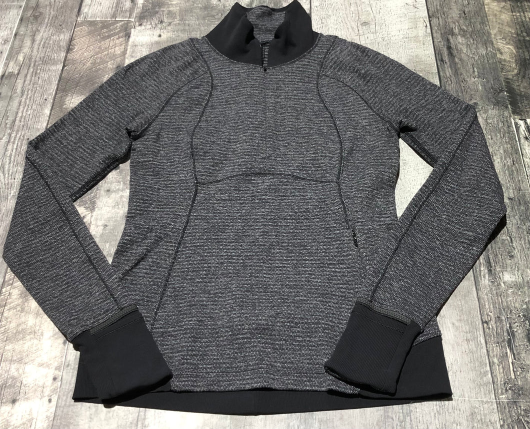 lululemon grey/black half zip sweater - Hers size 6