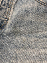 Load image into Gallery viewer, Levi light blue button fly high rise denim shorts - Hers size 27 we
