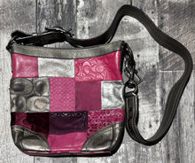 Load image into Gallery viewer, Coach pink/grey/silver cross body bag
