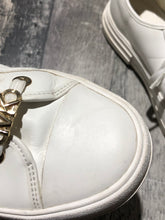 Load image into Gallery viewer, Michael Kors white/gold sneaker - Hers size 7.5

