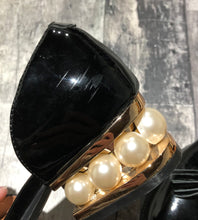 Load image into Gallery viewer, Jeffrey Campbell black/pearl black loafers - Hers size 6.5
