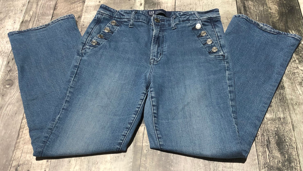 GAP blue high rise 70’s flare jeans - Hers size 10
