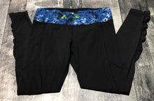 Load image into Gallery viewer, lululemon black/blue mid rise leggings - Hers size 10
