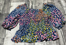 Load image into Gallery viewer, Nanette navy/pink/green blouse - Hers size M
