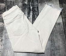 Load image into Gallery viewer, Denim Forum cream high rise slim jeans - Hers size 24
