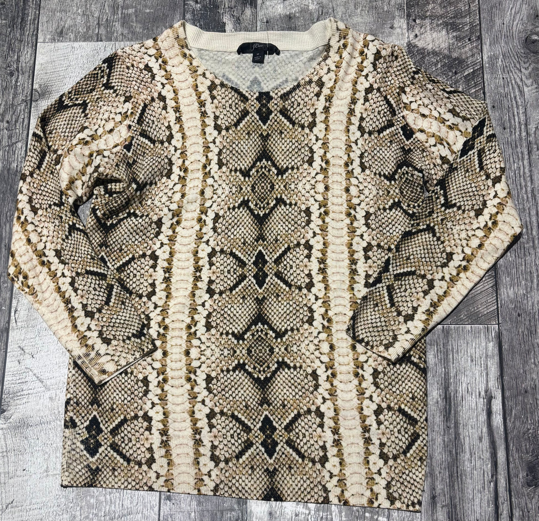 J.Crew green/cream long sleeve - Hers size M