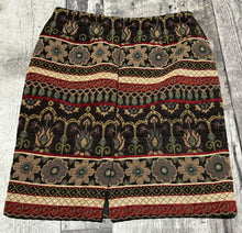 Load image into Gallery viewer, Mario Serrani black/red/tan skirt - Hers size 8
