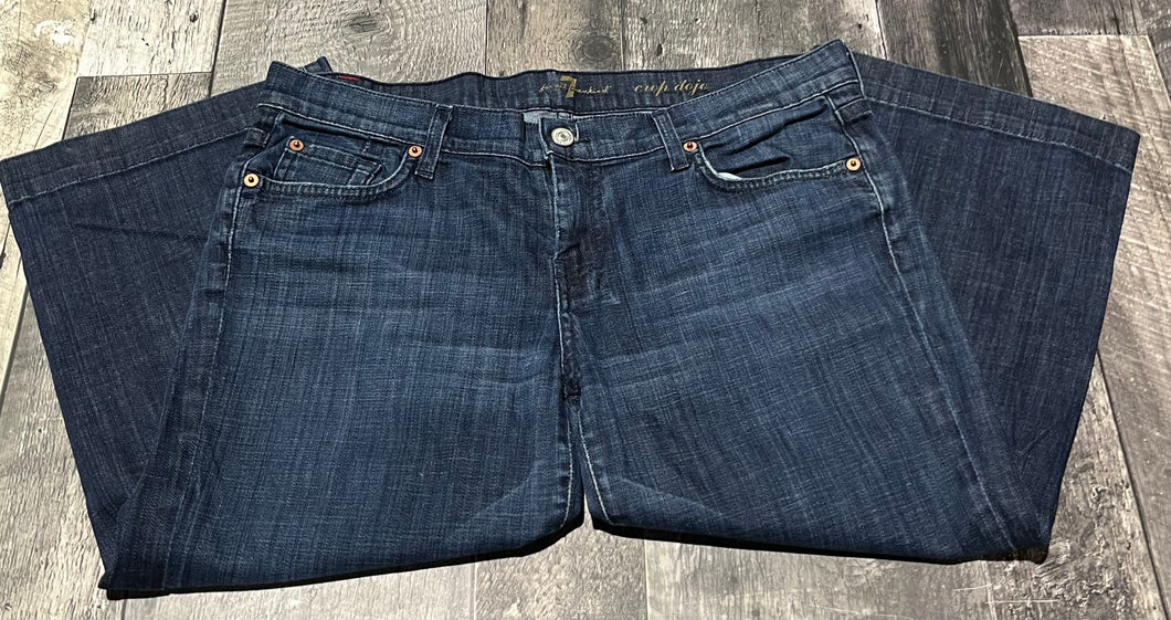 7 for all mankind blue crop jeans - Hers size 32