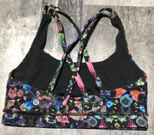 Load image into Gallery viewer, lululemon black/multi colour sports bra - Hers size 6
