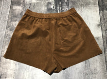 Load image into Gallery viewer, Wilfred Free brown high rise fake suede shorts - Hers size M
