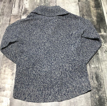 Load image into Gallery viewer, TNA blue/white knit zip up sweater - Hers size S

