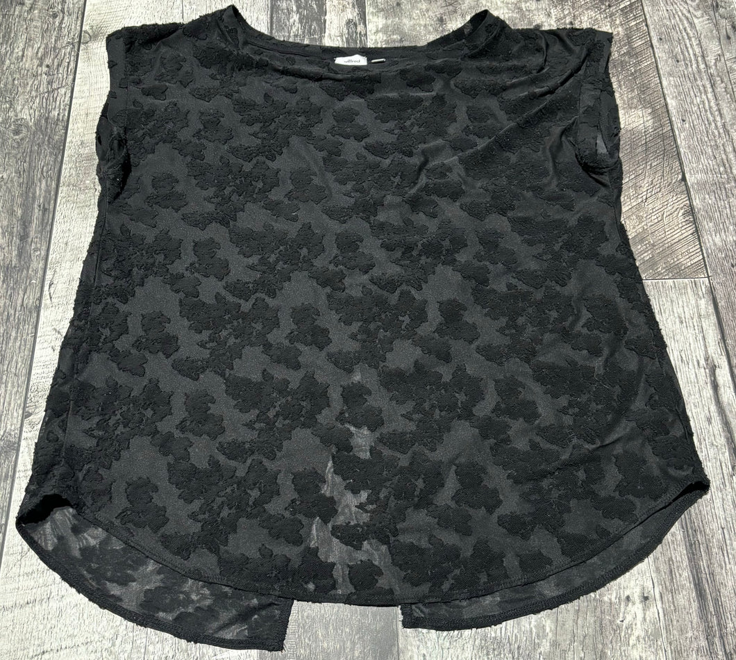 Wilfred black sheer sleeveless top - Hers size S