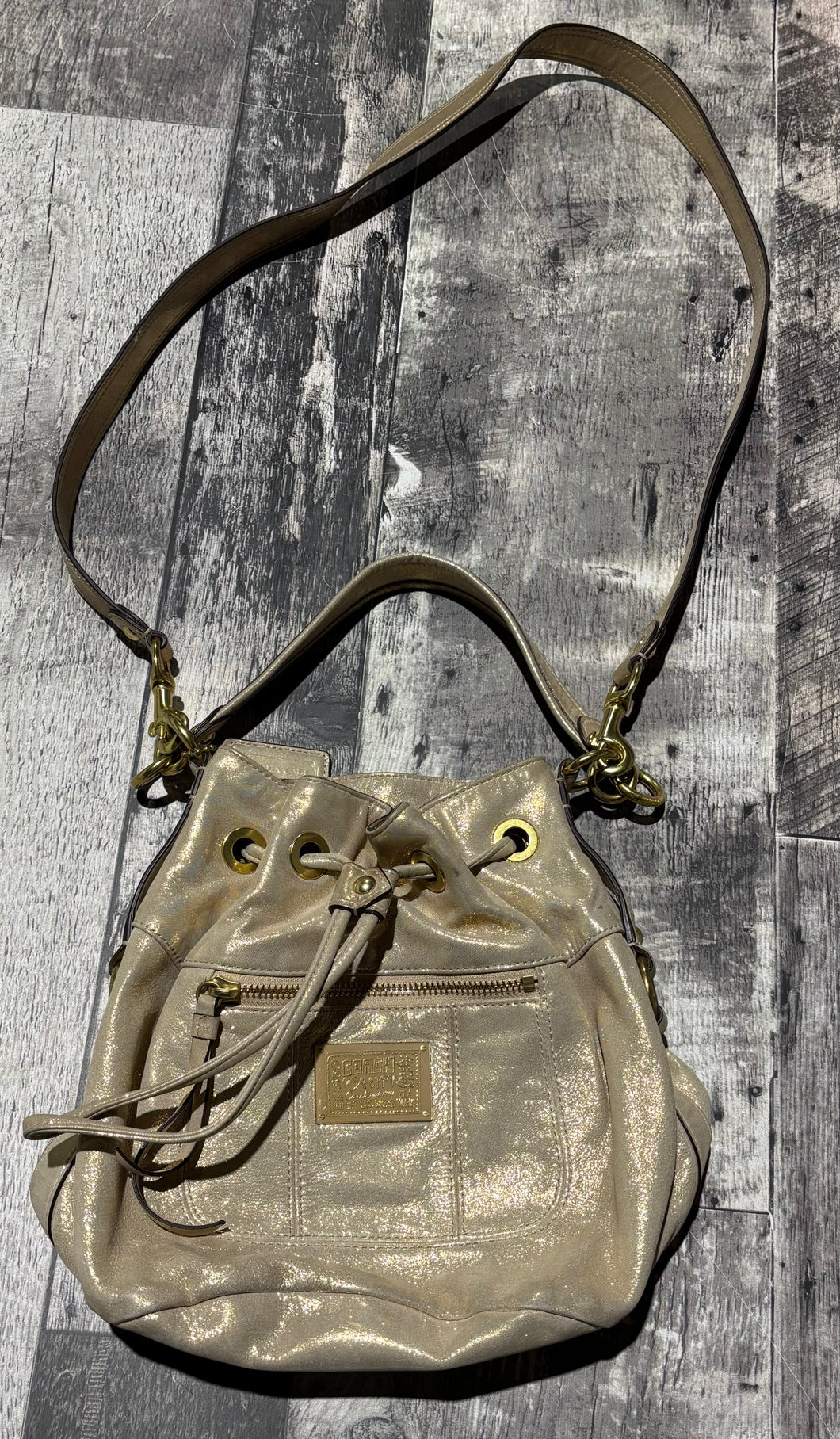 Coach gold small purse