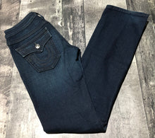 Load image into Gallery viewer, True Religion dark blue low rise jeans - Hers size 27
